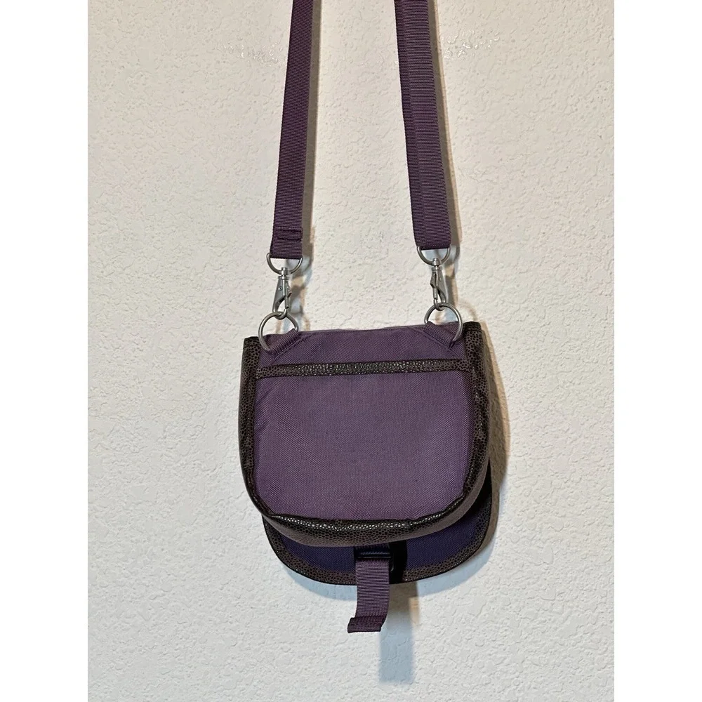 Haiku by Sharon Eisenhauer Vegan Leather Crossbody Bag Purple Travel Packable